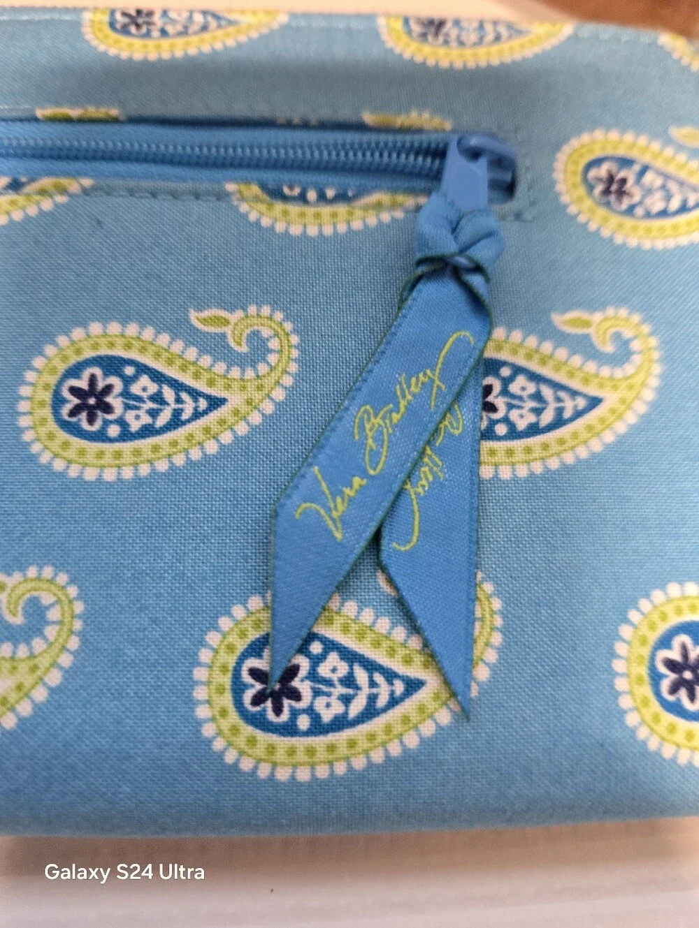 Vera Bradley BERMUDA BLUE PAISLEY Travel Organizer $42 Vintage Retired Pattern